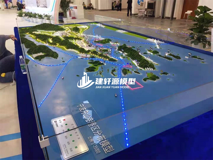 石棉地形地貌模型