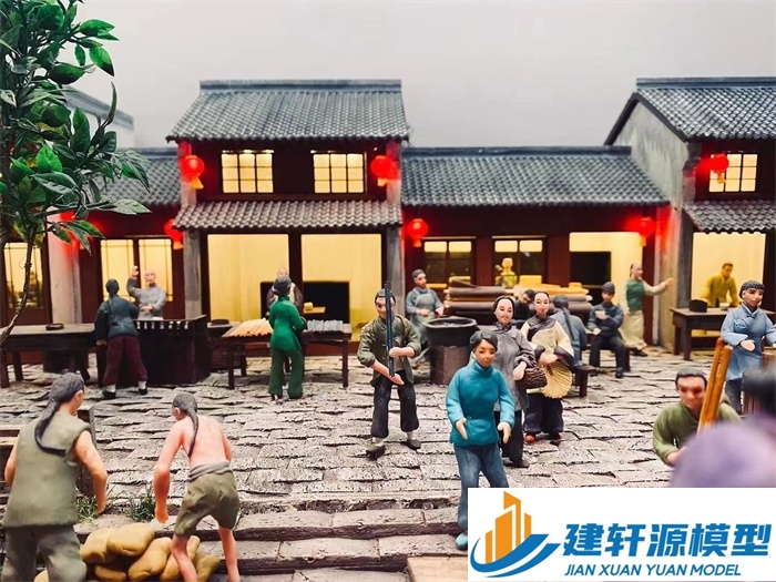 石棉香市微缩模型